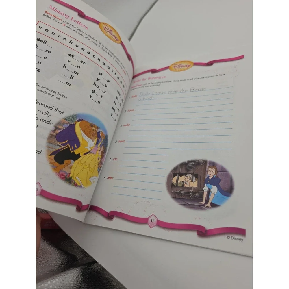 Two Disney Princess Learning Workbooks ~ Learning the Reading & Spelling